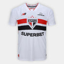Camisa São Paulo I 2026/27 Jogador New Balance Masculina - Branco+Vermelho